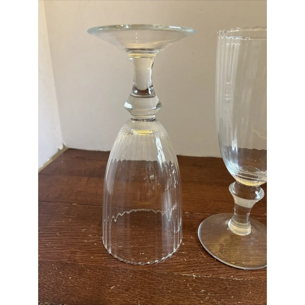 Set Of 2 Lenox Butlers Pantry Optic Ice Tea Glasses Handcrafted Romania 18oz‎
